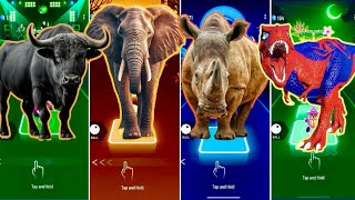 🦖 The Buffalo vs The Mammoth vs The Rhinoceros vs TRex Spider Man  Coffin Dance 🪩 [upl. by Roslyn]