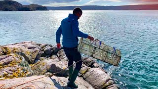 Lobster pot fishing cliff jumping and shrimping  Scottish Highlands [upl. by Leivad]