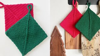 Crochet Classic Double Thick Hot Pad Pot Holder [upl. by Adnilreb]