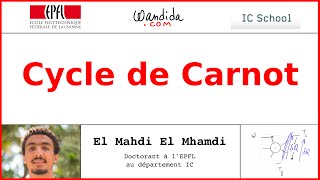 Le cycle de Carnot  El Mahdi El Mhamdi [upl. by Dulcea240]