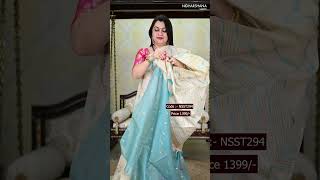 Price 1399  Code  NSST294  Munga Cotton sarees munga cottonsarees sareees [upl. by Malissa]