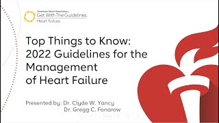 Top Things to Know 2022 Guidelines for the Management of Heart Failure [upl. by Lillith]