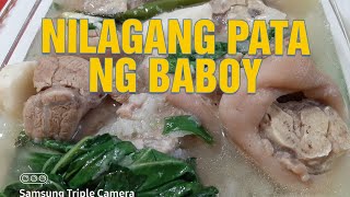 HOW TO COOK NILAGANG PATA NG BABOY [upl. by Walli]