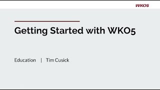 Getting Started with WKO5 [upl. by Lupien]