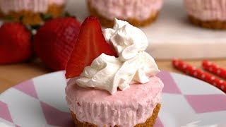 No Bake Mini Strawberry Cheesecakes  Dessert [upl. by Slerahc]