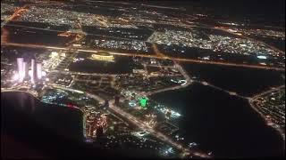 Aeroporto de Doha  Qatar Vista noturna da cidade Voo Qatar Airlines DohaGuarulhosSP 181124 [upl. by Emmet]