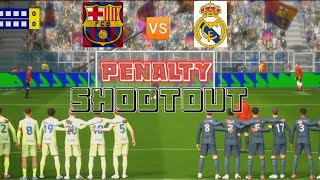 Real Madrid Vs Barcelona  Penalty Shootout 2024  El Classico  La Liga 202425  efootball PES [upl. by Attolrac]