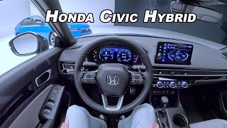 2025 Honda Civic HYBRID  Powerful 200hp and Nearly 50mpg POV First Look [upl. by Rolyab]