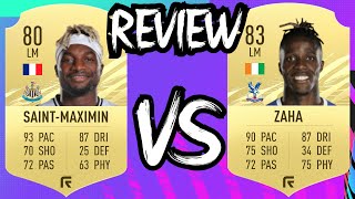 SAINTMAXIMIN 80 VS ZAHA 83  FIFA 21 PLAYER REVIEW  FIFA 21 ULTIMATE TEAM [upl. by Lorelei]