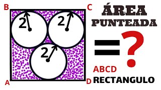 HALLAR EL AREA PUNTEADA EN EL RECTANGULO😫😭 [upl. by Audette]