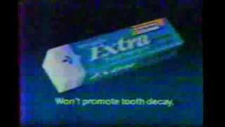 1986 Commercial  Wrigleys Extra Sugar Free Gum [upl. by Saideman]