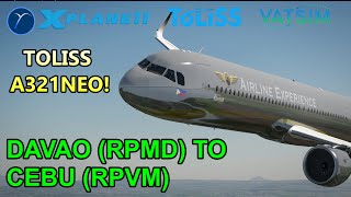 Short A321neo Philippine hop flying to Cebu RPMDRPVM  ToLiSs A21N  Airbus SOP  XP11  ENPH [upl. by Hoisch4]