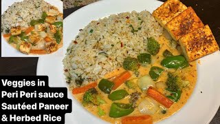 Peri Peri Paneer Rice Bowl Recipe  Veggies in Peri Peri Sauce amp Herbed Rice  पेरी पेरी पनीर राइस [upl. by Eckel]