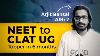 CLAT Topper AIR 7 Arjit Bansals Interview  Crack CLAT UG in 6 months [upl. by Adieno]