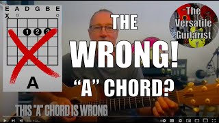 Playing the WRONG quotAquot Chord  Easy GUITAR LESSON for beginners [upl. by Bigg613]