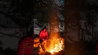 Winter camping in the Accursed Mountains hiking solohiking camping winter snow travel [upl. by Kalam]