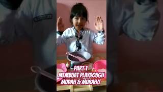 Tutorial membuat playdough slime lempung terigu playdough playdoh slime shorts playground [upl. by Alletneuq]