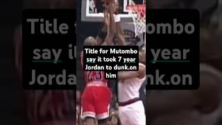 quotMutombo Reflects It Took Jordan 7 Years to Finally Dunk on Mequot shorts [upl. by Kcirddec]