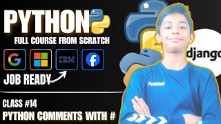 Python Comments With   Python Tutorial  Class 14  Hindi [upl. by Aicsile]