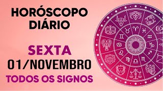 HORÓSCOPO DO DIA  SEXTA DIA 011124  PREVISÕES PARA TODOS OS SIGNOS [upl. by Duleba255]