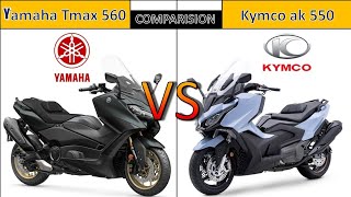 2023 Yamaha T Max 560 vs Kymco ak 550 Engine Specification amp Futures Comparison [upl. by Weissman]