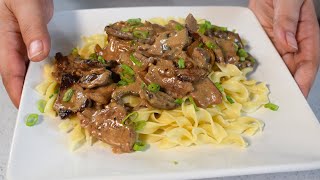 Quick and Easy Classic Beef Stroganoff Recipe  The best Classic Beef Stroganoff [upl. by Adirf]