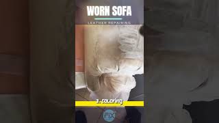 Amazing Skills of WORN LEATHER Repair DIY  leather furniture  leather repairing howto diy [upl. by Noirred563]