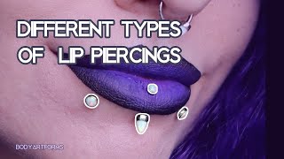 Different Types of Lip Piercings [upl. by Rowen]