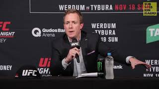 UFC Executive Dave Shaw Confirms 7am Local Start for UFC Perth UFC 221 [upl. by Nitsruk134]