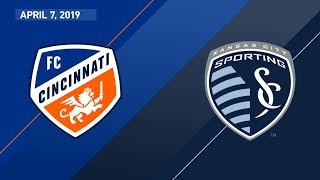 FC Cincinnati vs Sporting Kansas City  HIGHLIGHTS  April 7 2019 [upl. by Dlonyer204]