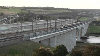 Eurostar crossing the Medway Viaduct [upl. by Carlina]