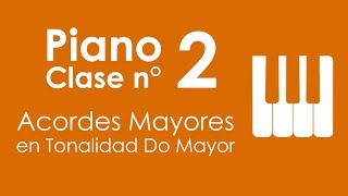 Acordes Mayores en Tonalidad Do Mayor  Piano Clase 2 [upl. by Ahsieket]