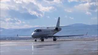 Mountain Aviation Gulfstream G150  Arrival and Shutdown [upl. by Eignat730]