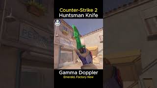 HUNTSMAN KNIFE  Gamma Doppler Emerald 2024  Factory New FN  Skin Showcase  Animation CS2 [upl. by Eihpos]