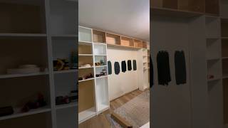 Day 2 of our office renovation The IKEA Billy Bookcases are built and ready for painting diyhome [upl. by Aretina729]