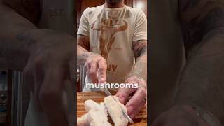 Cooking lions mane mushrooms cooking mushroomrecipe lionsmane [upl. by Dott]