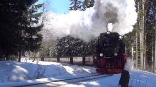 HSB  Winterdampf bei den Harzer Schmalspurbahnen [upl. by Heydon]