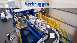 Palletizing  High speed palletizer VPM14 by verbruggen  palletizing 50 bags per minute [upl. by Katharina]