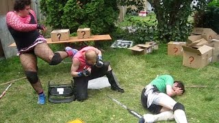 Mystery Box Match  Miniak VS Ric Roberts VS Xacutor  CHW Backyard Wrestling [upl. by Silas]