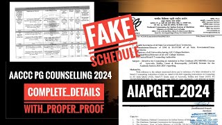 AACCCPGCOUNSELLING2024 FAKE SCHEDULE [upl. by Hgiel]