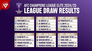 AFC CHAMPIONS LEAGUE ELITE 202425 League Stage Draw Results [upl. by Llatsyrc]