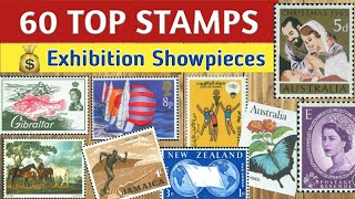 Most Expensive Stamps From Australia To Cook Island  60 World Philatelic Exhibition Showpieces [upl. by Netsuj]