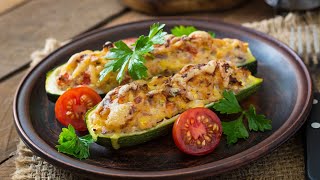 Deliciosos Calabacines rellenos de pollo  receta fácil de preparar 🤤😋 [upl. by Ingalls323]