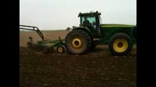 John Deere 995 On Land 8 Bottom Plow [upl. by Aikemehs]