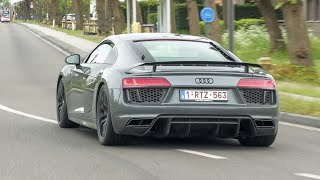 Audi R8 V10 Plus with Capristo Exhaust  LOUD Accelerations Downshifts amp Crackles [upl. by Josephine]