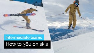 How to 360 on Skis  an Intermediate Skiers Progression [upl. by Siahc]