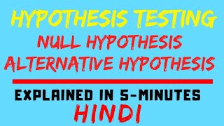 Hypothesis Testing ll Null Hypothesis And Alternative Hypothesis HINDI [upl. by Alag]