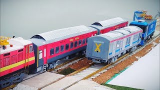 Passenger train amp Freight train running session on layout  Realistic Indian railway model  Ho scal [upl. by Doug308]