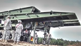 Army Soldiers Launch REBS Rapidly Emplaced Bridge System [upl. by Hanway]