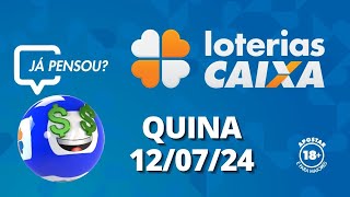 Resultado da Quina  Concurso nº 6479  12072024 [upl. by Elyrrad]